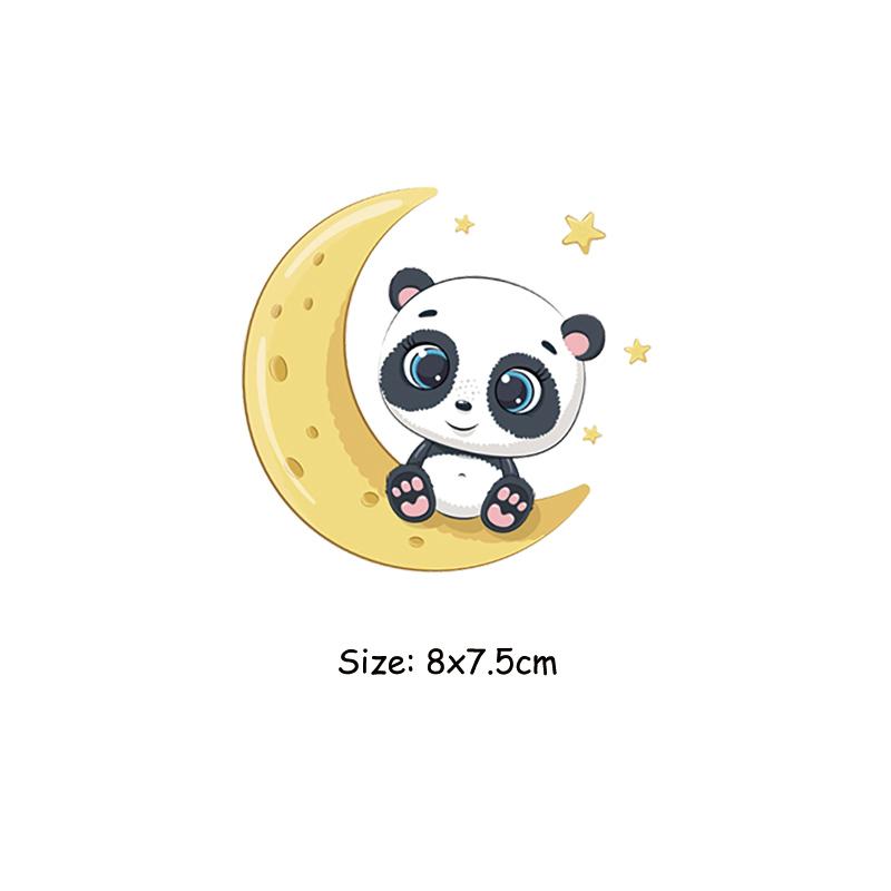 Cool Bears Patch For Clothes Animal Pirnt Clothes Stickers Diy Parches Ropa T-Shirt Hoodies Heat Press Appliqued Iron On Patches