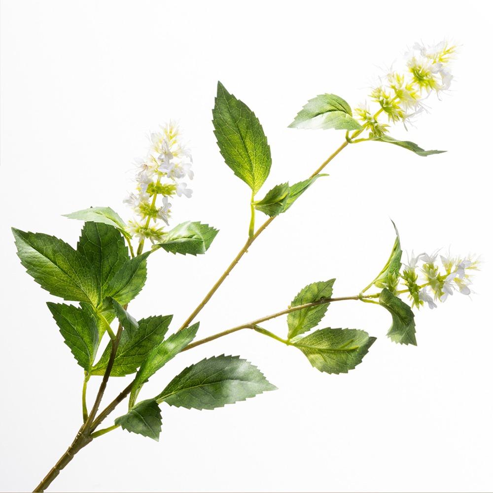 Tall Stem Artificial Pogostemon Stem 3 Head Pogostemon Cablin Fake Patchouli Branch Holiday Party