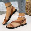 Женские сандалии, римская обувь, новинка 2024 года, летние римские тапочки на плоской подошве, пляжная спортивная повседневная женская обувь Sandalias De Mujer