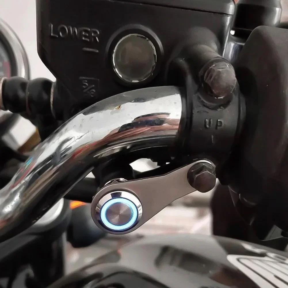 Motorcycle Handlebar Switch Manual Return Reset Button CNC Aluminum Alloy for Horn Engine Power Start Kill Switches Waterproof