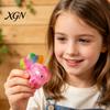 Anxiety Relief Toy Rainbow Tail Goldfish Squeeze Stress Clear Glitter Fish Sensory Portable Reliever Soft Stretchy Shape Home Office Desk Ball