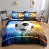 Soccer Duvet Cover Twin Football Kids Bedding Set Soft 3D Quilt Cover Boys Teens Football Lovers King Polyester Comforter Cover