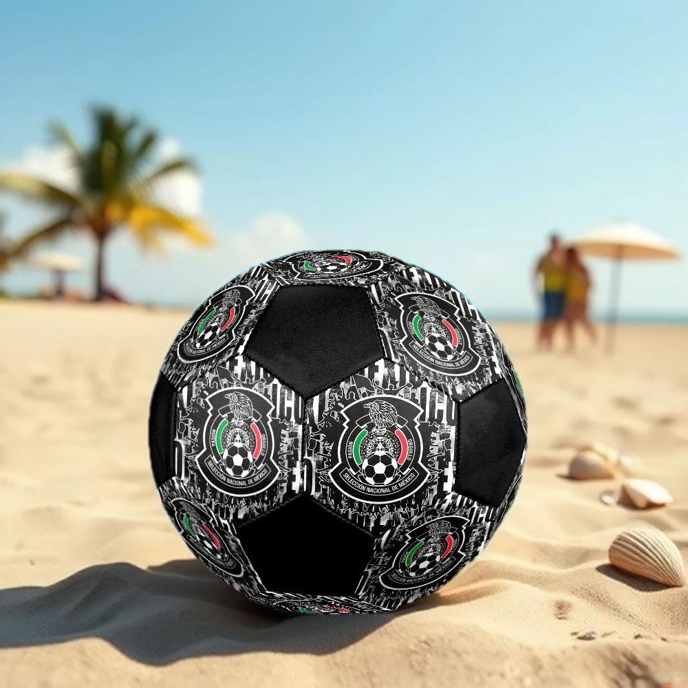 Mexico national football Size 5 Soccer Ball, Machine-Stitched PVC, Durable & High Bounce, All Ages Fit, fan merchandise, matches & outdoor use.