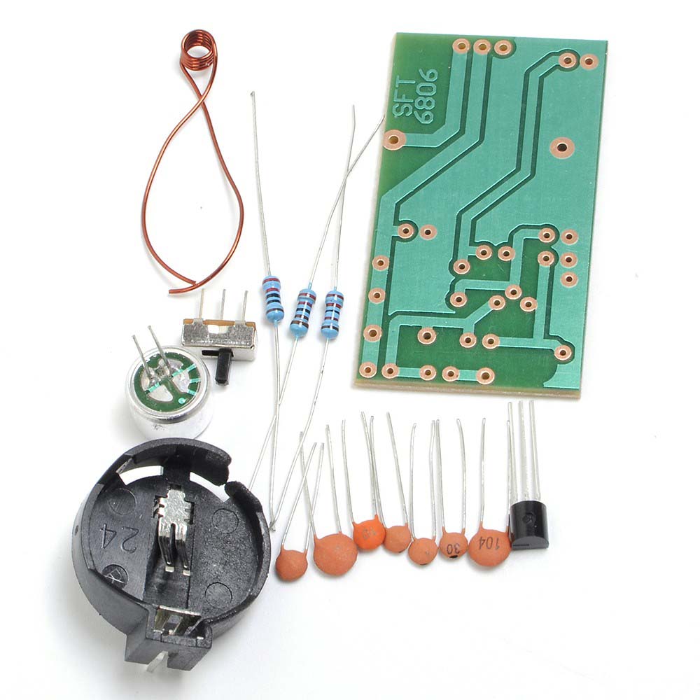 DC Soldering Practice Learning Microphone DIY Kit Adjustable FM Stereo Radio Module 88-108MHz