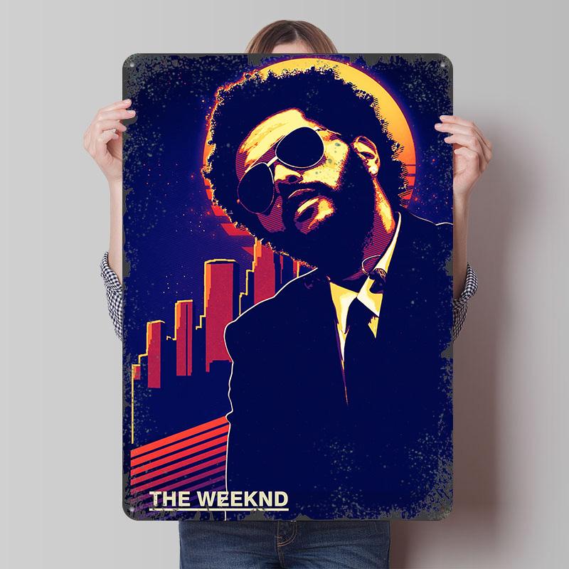The Weeknd Ретро Металлический Плакат Индивидуальное Настенное Искусство Ретро Винтажные Жестяные Вывески для Декора Гостиной Декор Ванной Комнаты Дом