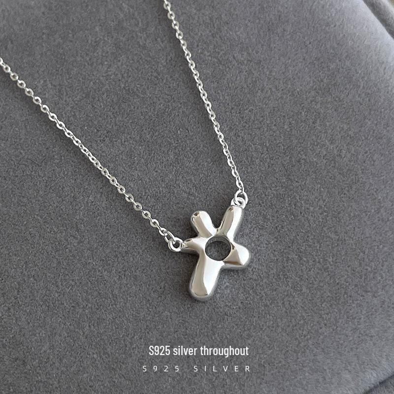 Ожерелье Banyan Tree S925 Silver Korean Flower для женщин – простое, модное украшение на ключицу