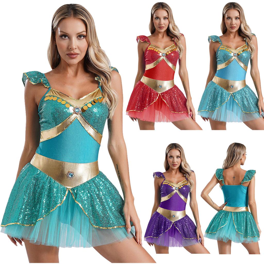 Платье-трапеция, нарядное платье на Хэллоуин, костюмы для косплея арабской принцессы, женские наряды для танца живота, сценические наряды