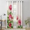 Романтический фон с пионами, оконная занавеска для гостиной, спальни, украшения, роскошные кухонные шторы с балдахином
