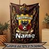 Custom Name Personalized Go Ahead Eagles Print Blanket, Home Decor, Bedroom, Sofa, Camping, Couch, Gifts for Birthday Christmas