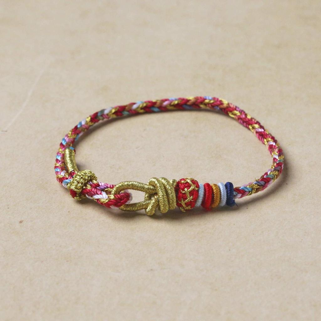 2025 год Змеи: Браслет из красной плетеной вручную веревки «Чешуя дракона» пяти цветов - Женский и парный подарок