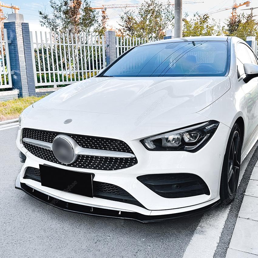 Car Front Bumper Lip For Mercedes Benz CLA Class C118 W118 X118 CLA180 200 220 250 CLA35 CLA45 AMG 2019-2023 Splitter Diffuser