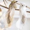 1 Pair Glitter Christmas Birds Ornament Colorful Realistic Simulated Bird Pendant Handmade Exquisite Christmas Tree Decoration
