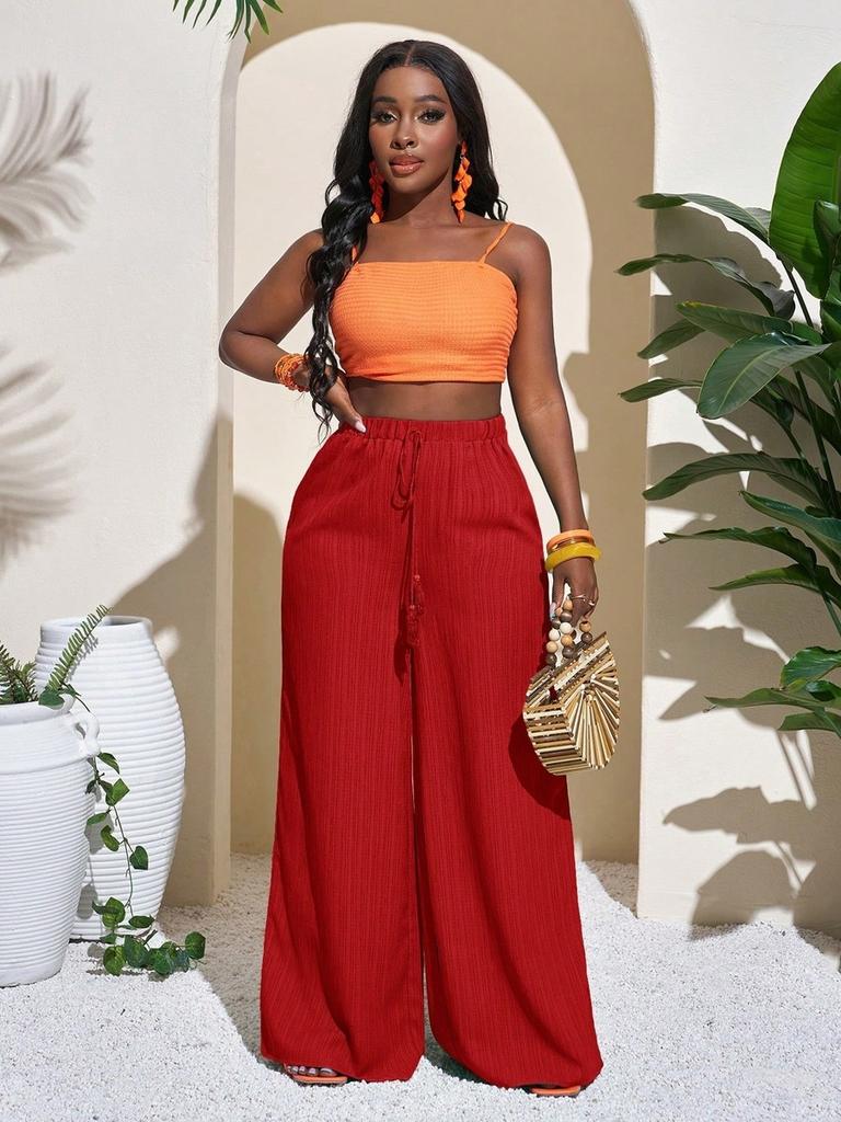 Women's High-Waisted Casual Wide Leg Pants