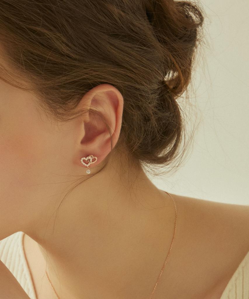 Серьги Jestina 'Два Сердца' (Jjljeq1Bs308Sr000)