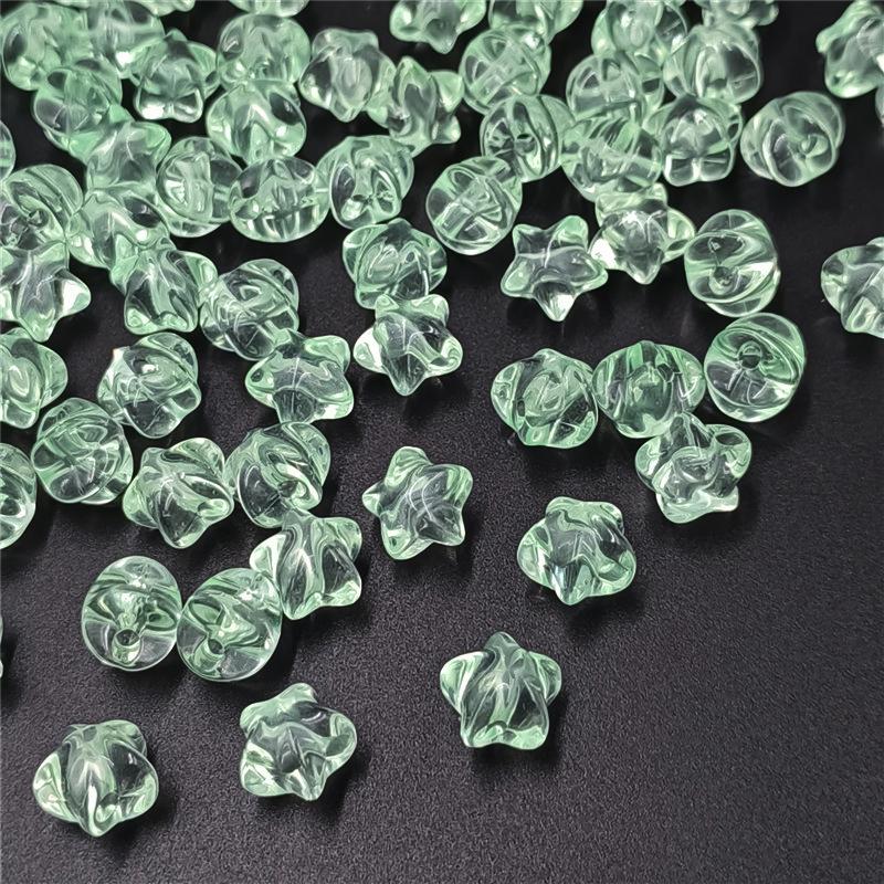 Браслет Акриловые Пятиконечные Звезды Бусины Россыпью Прозрачные Трехмерные 10 шт. Для Ожерелья Серьги Ювелирные Изделия Аксессуары