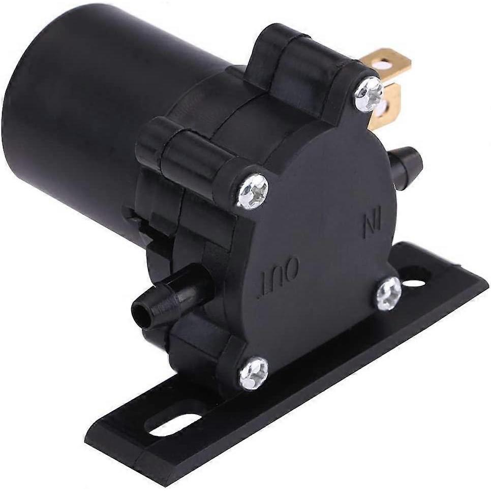 Windscreen Washer Pump Universal Windscreen Dual Outlet Wiper Motor Pump for Car Van Bus Truck (Black) (1pcs)