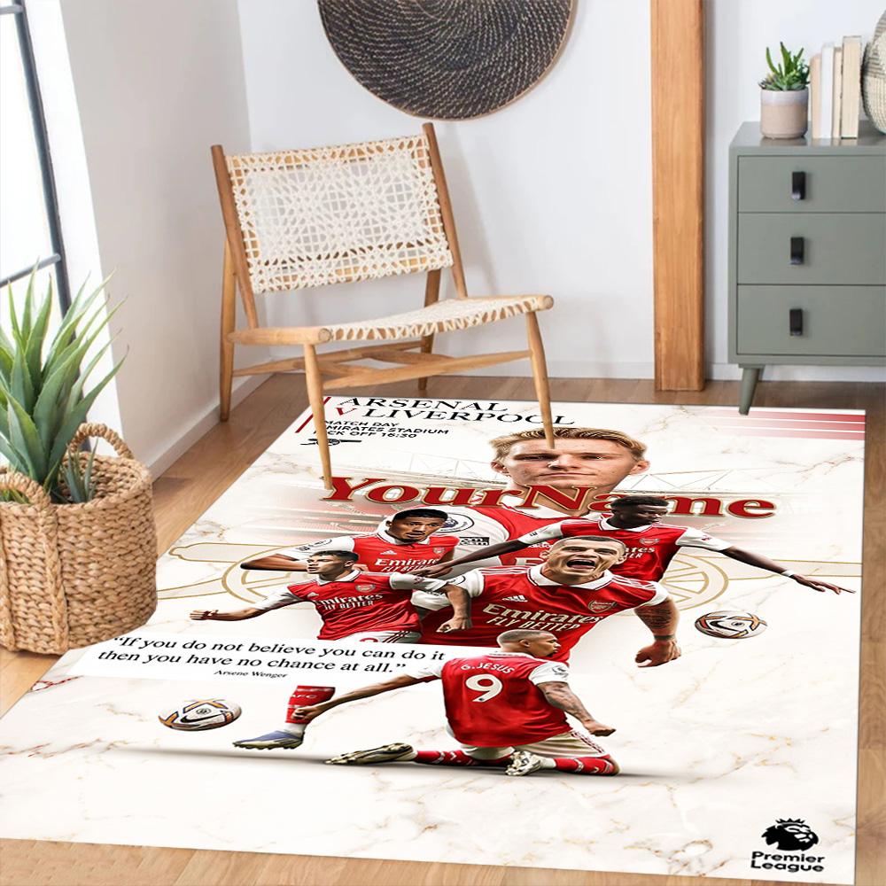 Arsenal Personalized Text Floor Mat Suitable for Study room Outdoor Game Room Dormitory Antislip Carpet Anime Office Decor