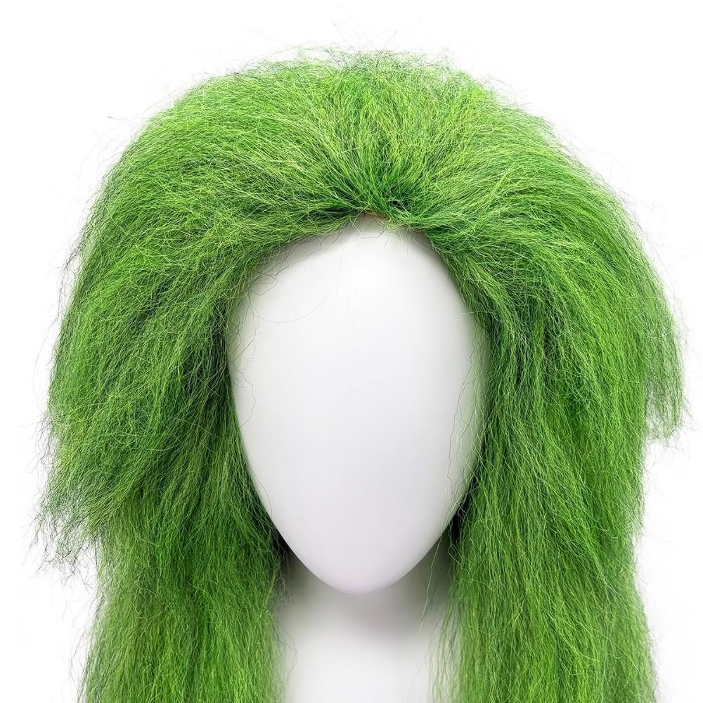 Fluffy Grass Green Explosive Long Curl Long Halloween Party Wig Halloween Party