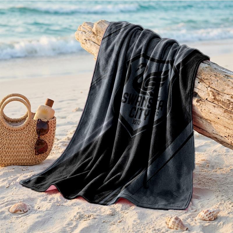 Swansea City Theme Beach Towel Soft Quick?dry Towel For Summer Beach Vacation Swimming