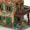 Нетоксичные Moc Works Итальянские Характерные Дома Виллы Уличные Пейзажи Здания Города Строительные Блоки Игрушки