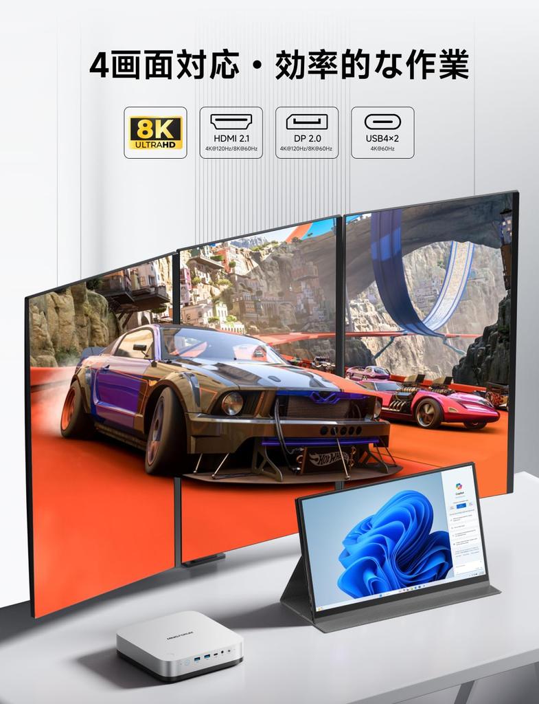 MINISFORUM X1 Pro 370 Mini AMD Ryzen AI 9 HX 96GB 2TB Windows 11 AMD Radeon RJ45 5Gbps Bluetooth HDMI DP 4x Triple Display Copilot Button PC, 370,