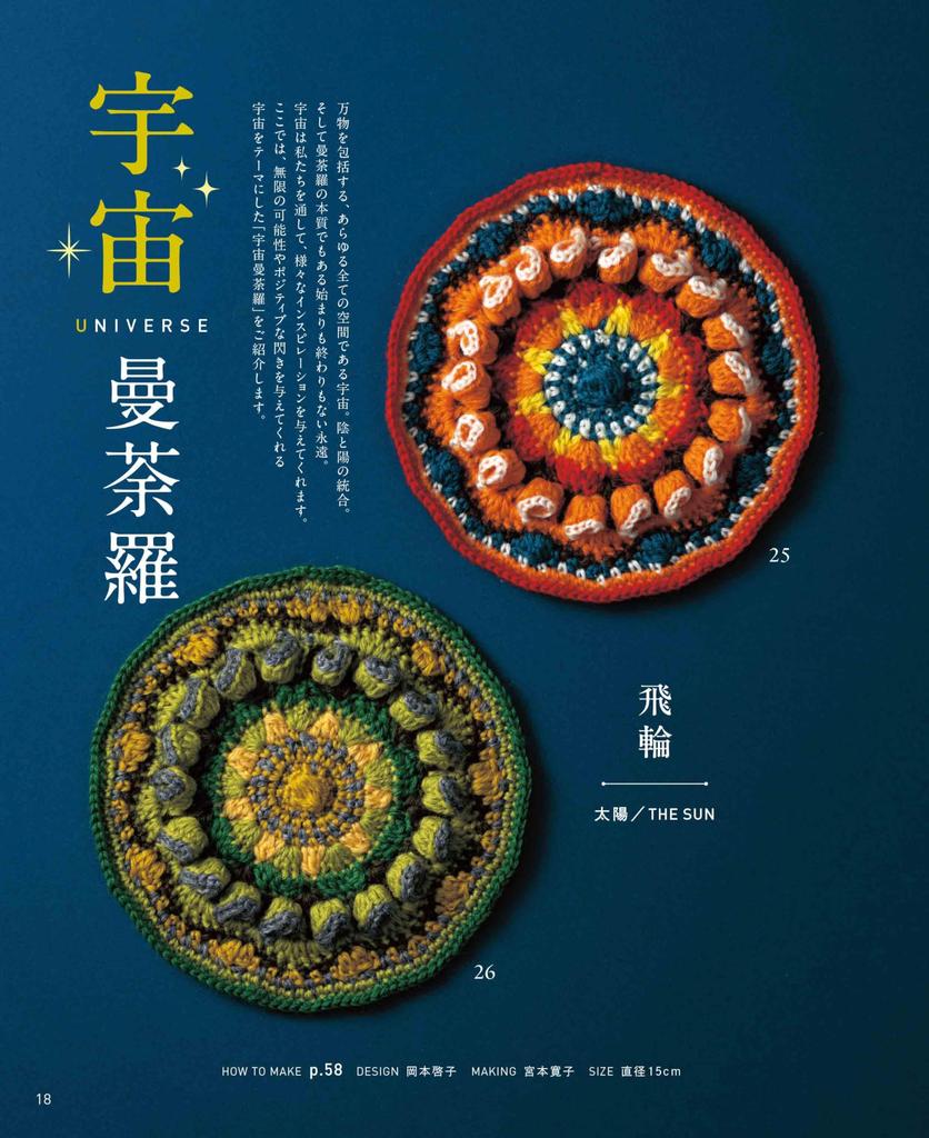 Схема вязания крючком мандалы (яблочная мята)