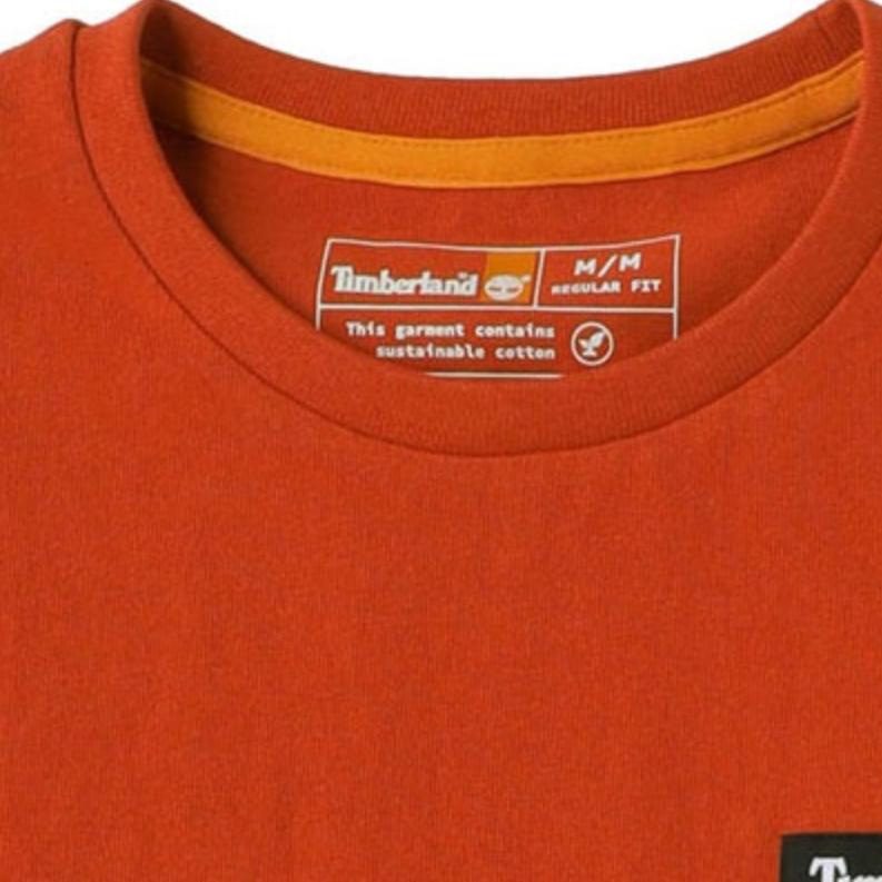 Timberland Outdoor Solid Color Loose Casual Breathable Short Sleeve T-Shirt Unisex Tops Burnt-Umber A26S7-CL7
