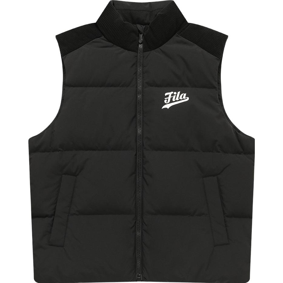Fila Fusion Модный теплый свободный жилет с воротником-стойкой Мужские топы Черный T11M342903F-BK