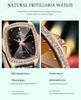 Женские часы SENO Retro Square Diamond с кожаным ремешком - Простой дизайн с кварцевым механизмом и бриллиантами.