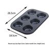 6-Piece Non-Stick Cake Mold Set for Muffins and Cakes