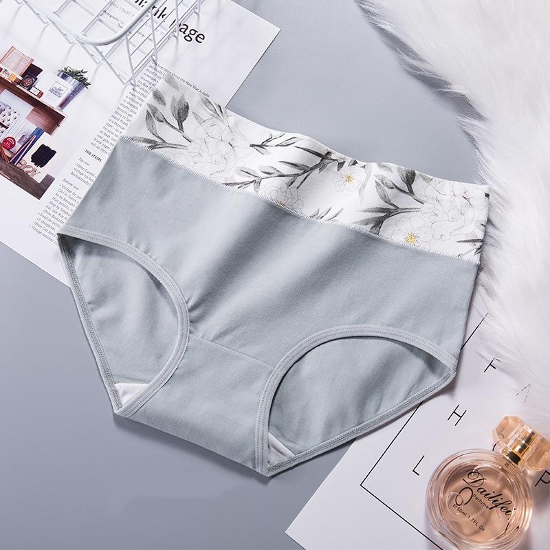 High Waist Women's Panties Breathable Cotton Underwear Briefs Ladies Underpants Plus Size