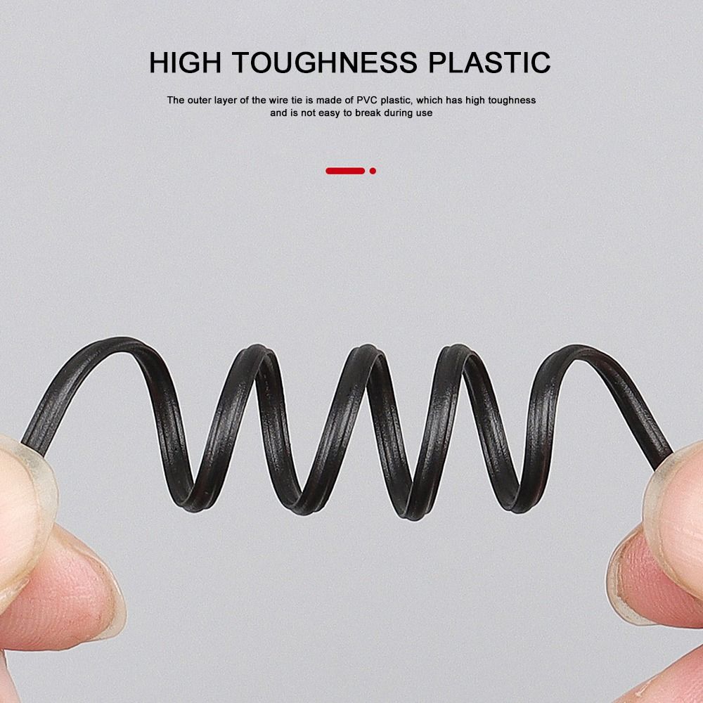 Black Plastic Coated Iron Wire White Cable Ties Reusable Ties Cable Fasteners