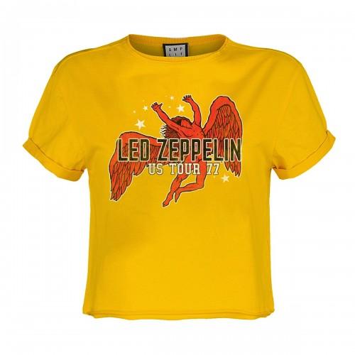 Amplified Womens/Ladies Icarus Led Zeppelin Crop Top