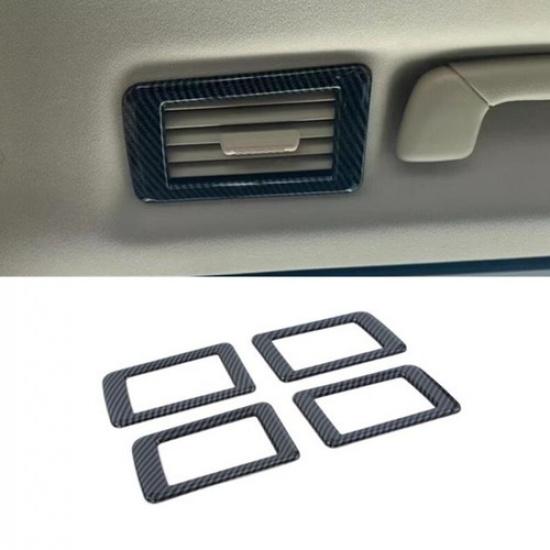 For Toyota Land Cruiser 2022 23 Carbon Fiber Rear Up Air Outlet Vent Cover Trim