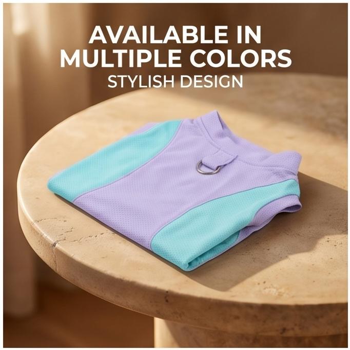 Thin Breathable Color-Block Dog Summer Vest, Cooling Anti-Heat Pet Clothes for Small to Medium Dogs, Ideal for Daily Indoor and Outdoor Wear