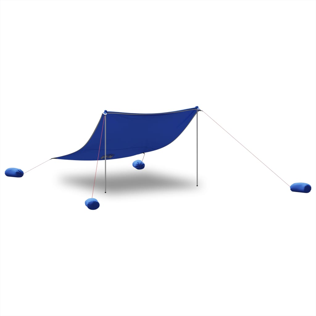 Beach Shade Tent with Sandbags Blue 304 x 300 cm