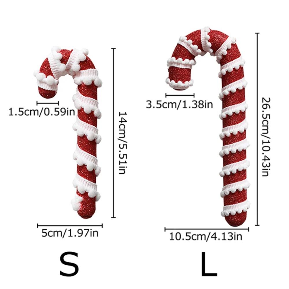 2pcs Twisted Christmas Foam Candy Cane Mini Christmas Tree Decoration  Party Favors