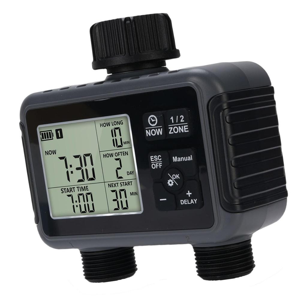 Умный таймер полива с двумя выходами, таймер полива для сада, газона с задержкой из-за дождя, автоматический