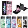 Противоударный защитный чехол, черный чехол для Samsung Galaxy Z Flip 3 Zflip Zflip3 Z Flip 4 5g Zflip4, чехлы с мраморным узором