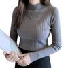 PALAME Свитер в рубчик для 3 Роскошный и стройнящий с высоким горлом Трикотаж для многослойности Вертикальная очень длинная Женский зимний Осень/Зима [Доступные размеры,