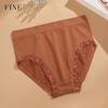 Seamless Women's Underwear Sexy Mid Waist Panty Shorts Lace Floral Briefs Plus Size Breathable Panties Ladies Solid Lingerie