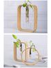 Nan Bamboo Glass Vase: Modern Minimalist Hydroponic Plant Container for Home, Office, Desk, or Wall Decor.