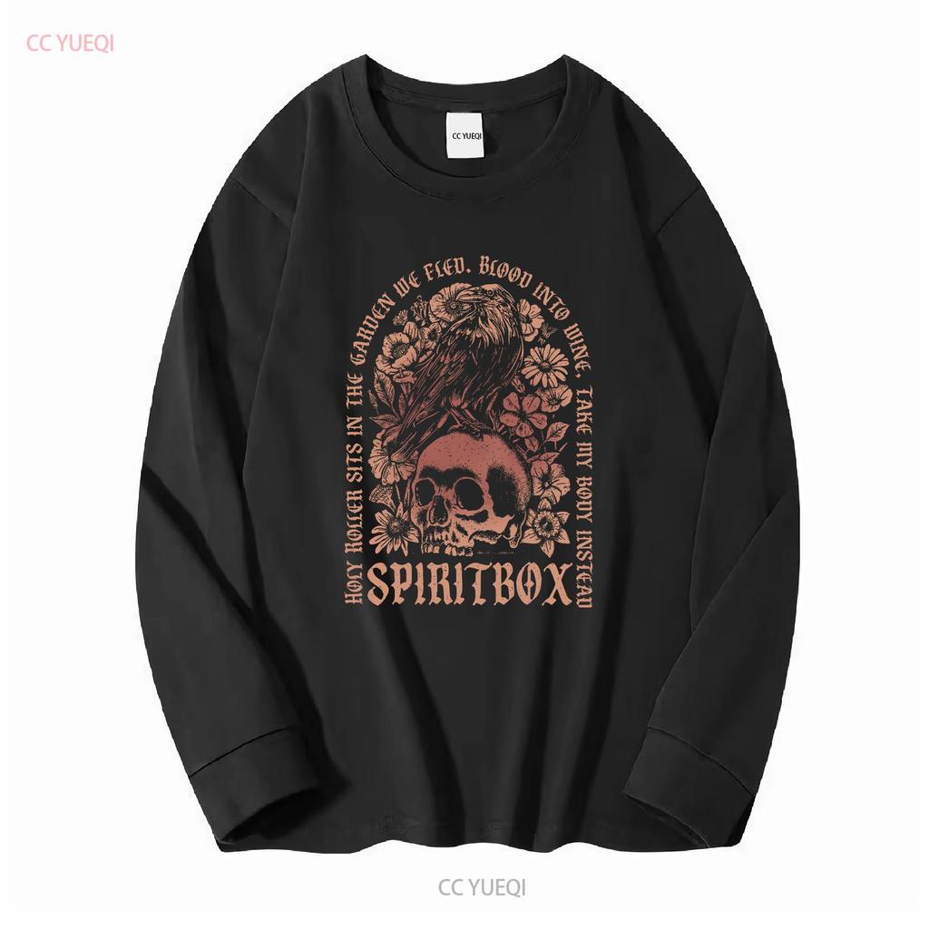 New Spiritbox Band Black Cotton T Shirt Sp80612 Long Or Short Sleeves Vintage Washed Streetwear Comfortable Versatile Slightly