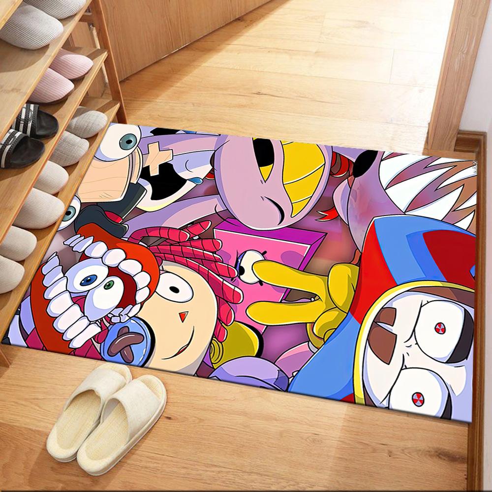 Digital Circus Floor Rug Office Rug Perfect for Game Room Living Rooms Kitchen Bedrooms Anti-slip Rug Anime Office Decor Perfect Gift for Women/Men
