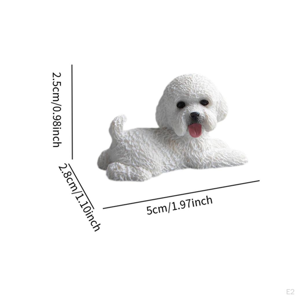 Миниатюрная фигурка собаки, украшение для приборной панели автомобиля, художественные поделки, творческое украшение из смолы для рабочего стола