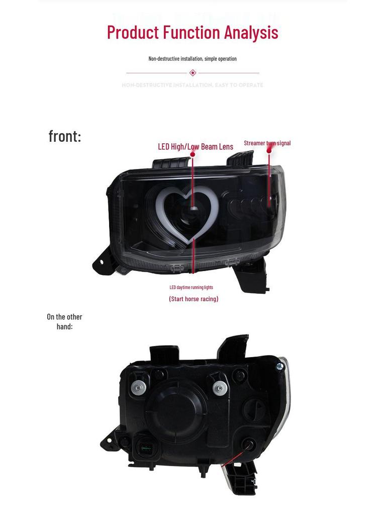 Wuling Hongguang MiniEV LED Heart-Shaped Headlights with Sequential Turn Signals