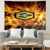 Wolves Team Emblem Printed Printed Tapestry, for Bedroom,Livingroom, dormitory, Large Wall Decor, Fabric Decor Fan Birthday Gifts