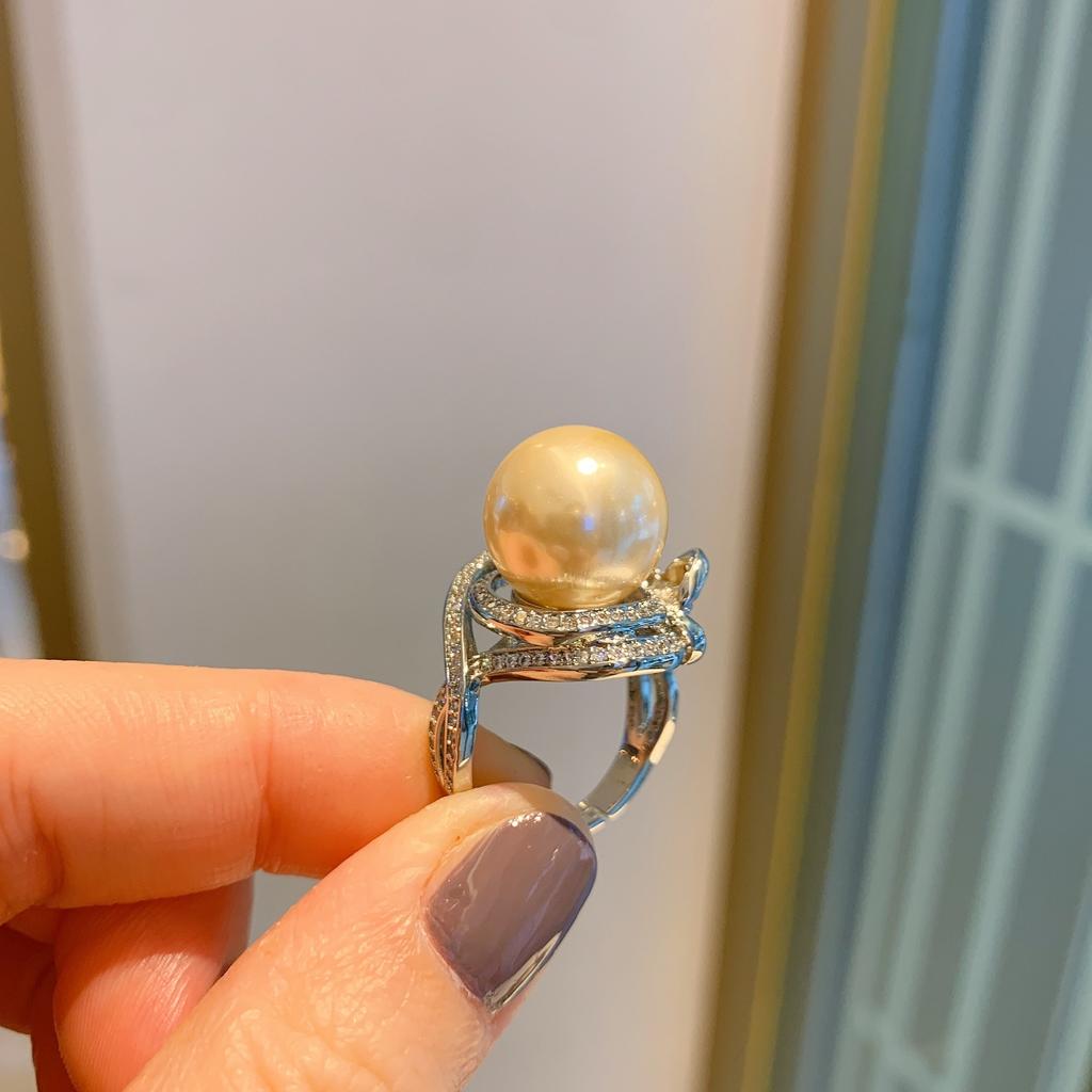 Кольцо Ao Fritillary Pearl для женщин, модное, креативное, ювелирное, регулируемое, модное, на руку