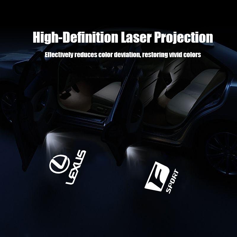 AAOU1 HD Car Led Door Projector Lamp Welcome Light For Lexus F SPORT IS250 IS200 CT200h GS300 LS430 RX450h LX570 IS300 ES300h ERX400h