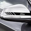 BBBQ8 2Pcs PVC Car Logo Rearview Mirror Badge Body Decor Sticker For Ford Mustang ST Escort Mondeo C-Max MK3 MK5 Fusion S-Max B-Max RS